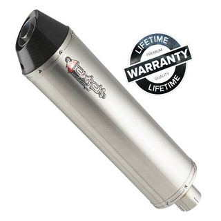 Lextek RP1GL Titanium Look With Carbon Tip Oval Motorcycle Exhaust Silencer