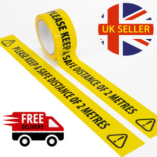 Social Distancing 2 meter Floor Marking Tape for Shops, Offices, Work Place Etc