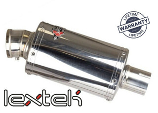Lextek OP4 Motorcycle Stainless Steel Stubby Slip On 51mm Exhaust End Can