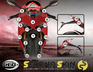 R&G Second Skin Ducati Panigale V4 Motorcycle Stone Chip Paint Protection Set