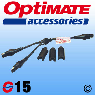 New OptiMate Accumate SAE 015, Y Splitter Lead (015) Waterproof, UK Supplier