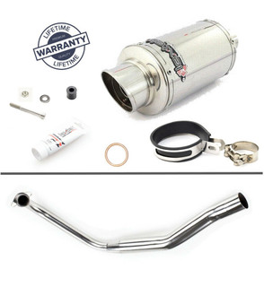 Honda CBF125 2008 to 2016 Lextek YP4 Full Stainless Steel Stubby Exhaust System