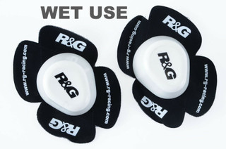 WET Knee Sliders R&G Racing Tall Motorcycle New Aero White Road, Race Track Day