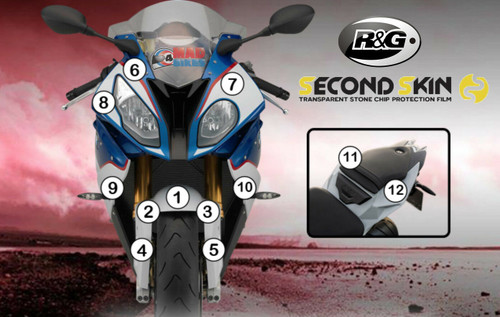R&G Second Skin BMW S1000RR 2015-2018 Motorcycle Stone Chip Paint Protection Set