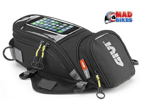 Givi EA106B Easy Mount Magnetic Tank Bag, 6 Litre, With Smart Phone Holder