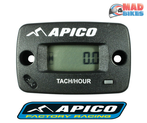 Apico Hour Meter for Motocross MX Trials Enduro Quad Bikes Motorcycle With RPM