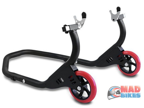 BikeTek Elite Pro Premium Motorcycle Rear Paddock Stand Large Wheeled
