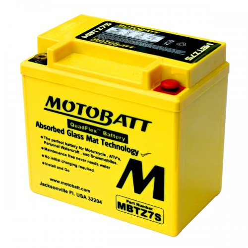 MBTZ7S Motobatt Motorcycle battry replaces YTX5L-BS ,YTZ6S,	YTZ7S