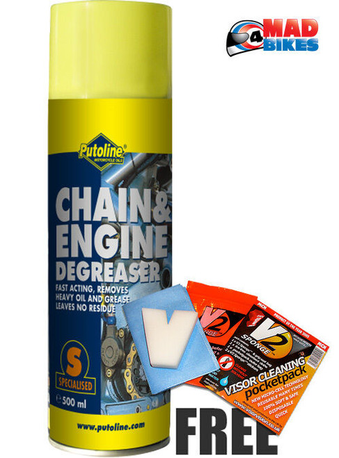 Putoline Motorcycle Motorbike MX Chain Cleaner & Engine Degreaser 500ml Aerosol