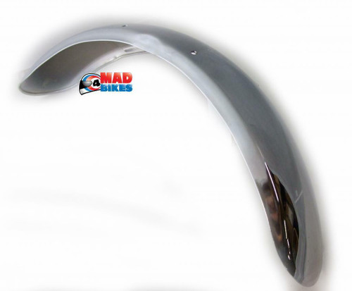 KAWASAKI KH250 KH400 TRIPLE NEW CHROME FRONT MUDGUARD FENDER * NON DRILLED *