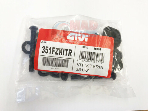 351FZKITR. Yamaha Fazer FZ6 04-11 New Givi Luggage Rack Replacement Nut, Bolt, Spacer Kit