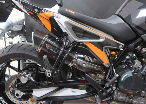 KTM 790 Duke Lextek XP8C Carbon Exhaust Silencer, Linkpipe & Carbon Heat Shield