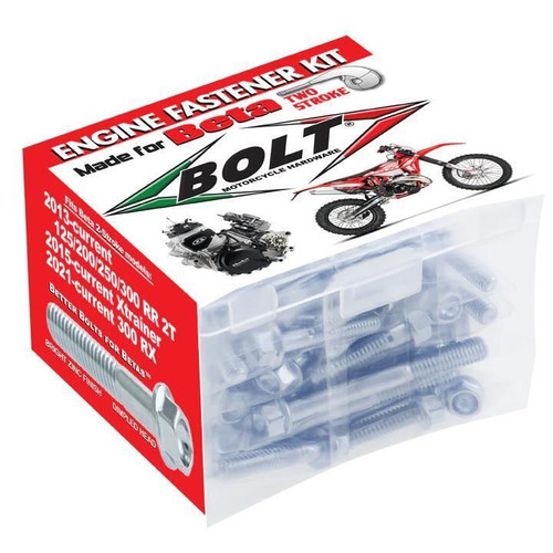 Beta 125cc-300cc RR / RX / Xtrainer BOLT Engine Fasteners Bolts 2 Stroke 2013>On E-BT2-13