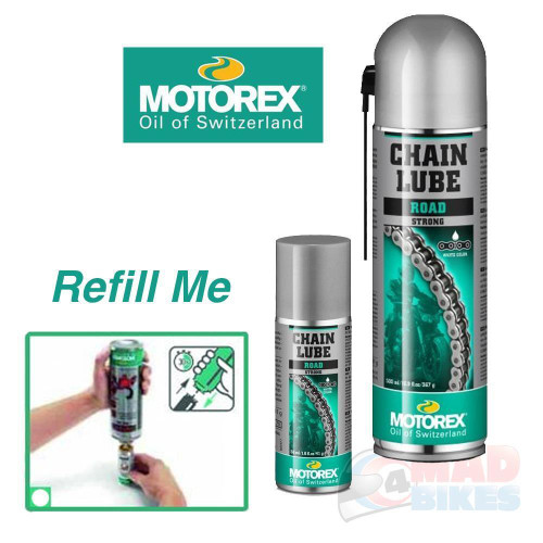 Motorex "Refill Me" Motorcycle Chain Lube Touring Kit 56ml + 500ml Refill