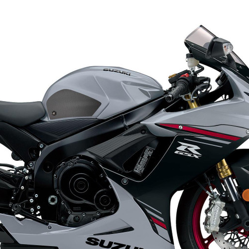 Suzuki GSXR600/750 2011-2021 Eazi-Grip Streamline Tank Grip Traction Pads Black on the bike