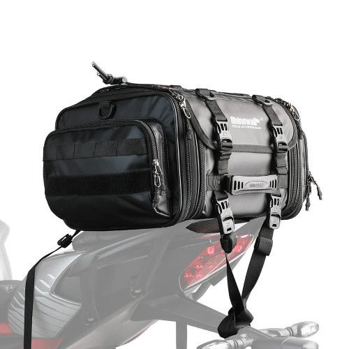 RhinoWalk Universal Expanding Motorcycle Tail Seat Bag Pack 19-26L
