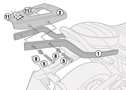 Triumph Scrambler 400 X 2024 On Givi Luggage Rack For Monolock Top Boxes