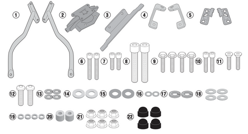 Yamaha Tracer 900 / Tracer 900 GT (2018 > 2020) Givi / Kappa Rear Luggage Rack