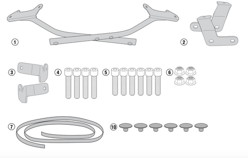 Givi 1146FZ  Rack Arms For Honda NC750 X NC750 S 2016, 2017, 2018, 2019