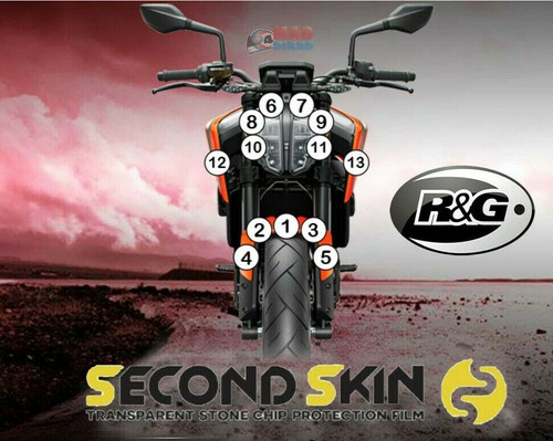 KTM 790 Duke 2018, 2019 > R&G Second Skin Motorcycle Stone Chip Paint Protection