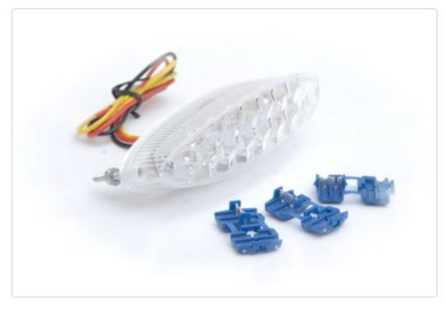 R&G Tail Tidy Replacement LED Tail Light Unit /  Rear Stop & Tail Lamp (Clear)