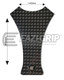 Eazi-Grip Evo Motorcycle Centre Tank Pad Black with size shown