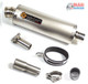 Lextek OP1 Stainless Steel Oval Exhaust with Link Pipe for Sinnis Apache 125