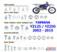 BOLT Hardware Full Plastic Fastener Kit OEM Style Yamaha YZ 125 250 2002 to 2015