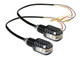 LED Motorcycle Handlebar End Weights 3 Function Indicators Carbon Look Aluminium