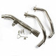 Honda CMX500 Rebel Lextek Stainless SteelExhaust Downpipes close up