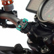 Ultimateaddons 3 Prong Handlebar Clamp Mount System M8 Bolt fitted to motorcycle handlebars