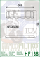 Hiflo Premium Motorcycle Oil Filter HF138 Size details