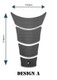 Eazi-Grip Streamline Motorcycle Centre Tank Pad  Design A size details