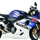 Suzuki GSXR600/750 04-05 Eazi-Grip Streamline Tank Grip Traction Pads Clear on the bike