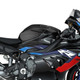 BMW M1000RR CL Eazi-Grip Streamline Tank Grip Traction Pads Black shown on the bike