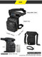 Rhinowalk Motorcycle Tactical Drop Leg Bag showing 3D carrying system