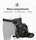 Rhinowalk Motorcycle Tactical Drop Leg Bag showing 10 compartments