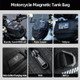 Rhinowalk motorcycle tank bag fitted with waterproof rain cover for full weather protection