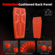 Removable protective back panel inside the Rhinowalk MCY2602 motorcycle backpack