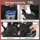 Removable protective back panel inside the Rhinowalk MCY2602 motorcycle backpack
