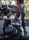Orange adventure motorcycle tank bag for touring and trail riding