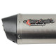 Lextek RP1GL Titanium Look With Carbon Tip Oval Motorcycle Exhaust Silencer