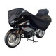 DS FLEXX  Stretch Indoor Motorcycle Dust Cover shown on a bike