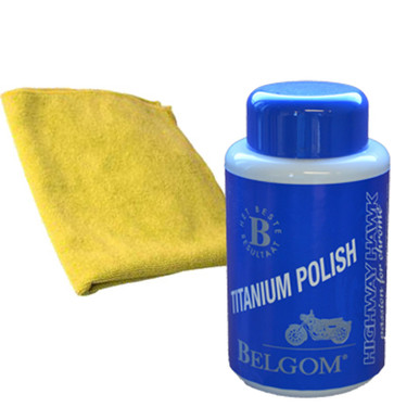 BELGOM Alu 250ml Aluminium Alloy polish + Microfibre Polishing cloth -  Mad4bikes Motorcycle Accessories