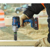 Bosch GDS18V-330CN Cordless Brushless 1/2 inch Mid-Torque Impact Wrench with Friction Ring and Thru-Hole (Tool Only) showing the wrench in use fastening lag bolts to lumber to build deck Bosch GDS18V-330CN Cordless Brushless 1/2 inch Mid-Torque Impact Wrench with Friction Ring and Thru-Hole (Tool Only) showing the wrench in use fastening lag bolts to lumber to build deck