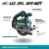 Makita DCS553Z 18V LXT Cordless Brushless 5-7/8 inch Metal Cutting Saw (Tool Only) showing features of the saw in English