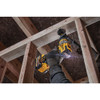 DeWalt DCD999P2 FLEXVOLT 20V MAX 1/2 inch Brushless Hammer Drill / Driver Kit  showing in use drilling a hole in wood wall plate DeWalt DCD999P2 FLEXVOLT 20V MAX 1/2 inch Brushless Hammer Drill / Driver Kit  showing in use drilling a hole in wood wall plate