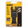 DeWalt DWA4270 1-1/4 inch Precision Tooth Fast Wood Cutting Oscillating Blade showing blade in packaging DeWalt DWA4270 1-1/4 inch Precision Tooth Fast Wood Cutting Oscillating Blade showing blade in packaging