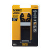 DeWalt DWA4270-3 1-1/4 inch Precision Tooth Fast Wood Cutting Oscillating Blades - 3pk showing blade in packaging DeWalt DWA4270-3 1-1/4 inch Precision Tooth Fast Wood Cutting Oscillating Blades - 3pk showing blade in packaging
