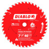 Diablo D0740A 7-1/4 Inch x 40T Wood Cutting Finish Saw Blade
